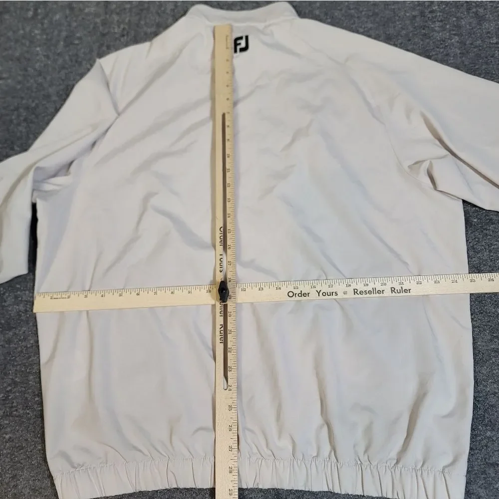 FootJoy FJ Golf Quarter Zip Pullover Windbreaker White Wickenburg CC